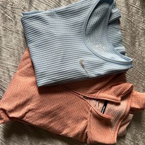 Nike Blue and Pink Athletic Tops